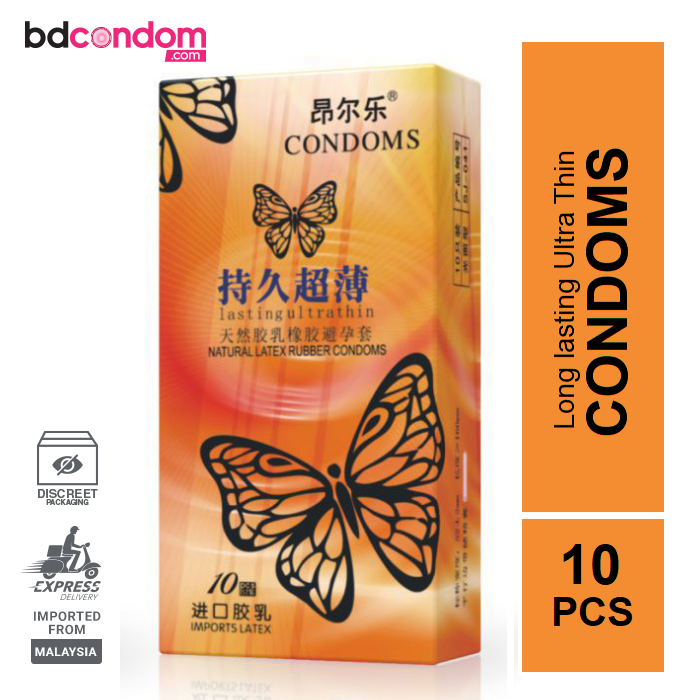 Butterfly Long Lasting Ultra Thin Condoms - 10Pcs Pack