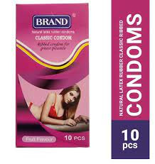 Brand Classic Ribbed Fruit Flavour Condom - 10Pcs Pack