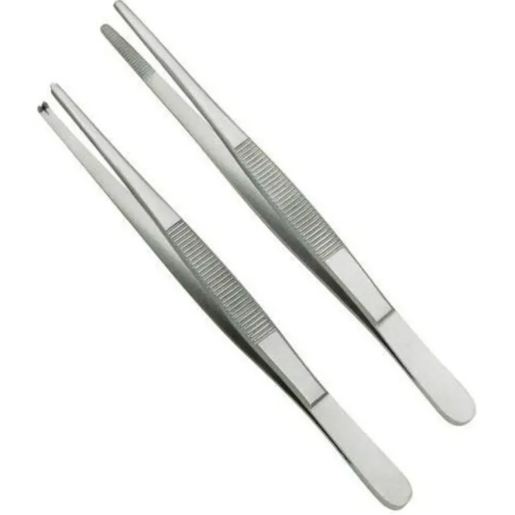 Thumb Dissecting Forceps Set of 2 pcs. (Toothed Forceps 6", No-Toothed Forceps 6")