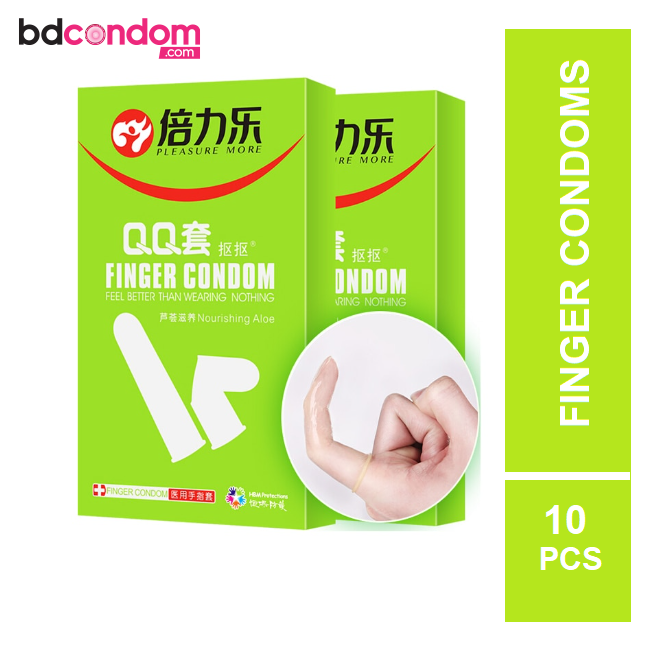 QQ Finger Small Condom Feel Better Than Wearing Nothing (Aloe Vera) Condom - 10's Pack