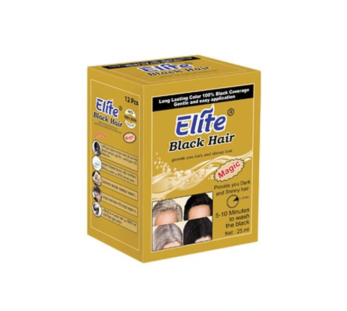 এলিট ব্ল্যাক হেয়ার কালার শ্যাম্পু Elite Black Hair Color Shampoo 25g