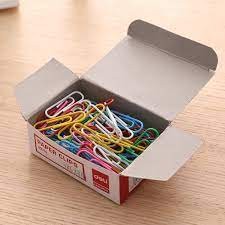 Deli 100Pcs Colored Paper Clip 33mm Box E39745