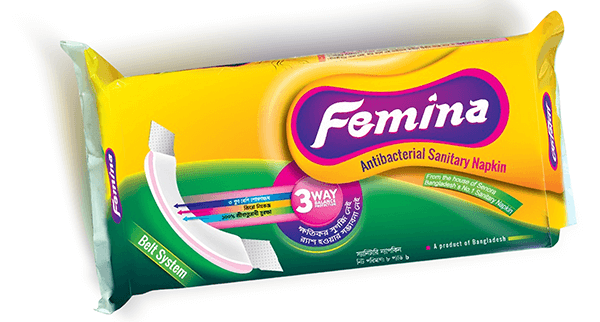 Femina Antibacterial Sanitary Napkin (Belt System)