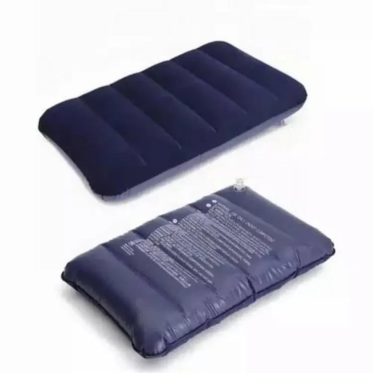 nflatable Air PillowFolding Double-sided Flocking Pillow for Travel Airplane Hotel Home Cushion for Outdoor Travel