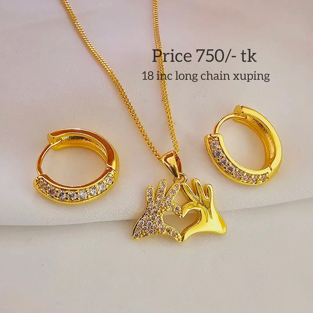 CHINA GOLD PLATED HAND  LOCKET SET