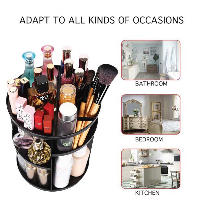 Makeup Organizer 360 Degree Diamond Rotatable Makeup Storage Box, Cosmatics Organizer Box, Cosmetics Organizer, Makeup Box, Portable Makeup Box