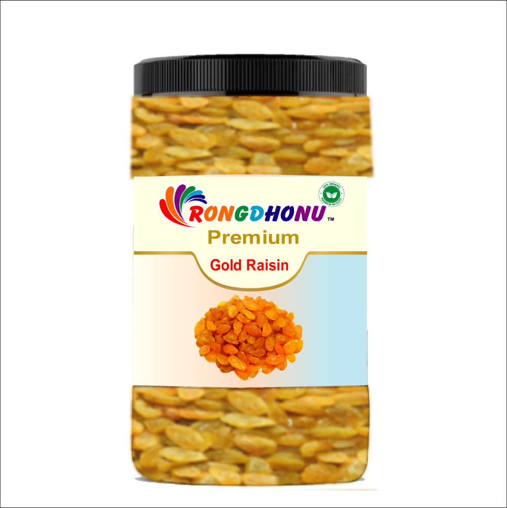 Rongdhonu Premium Gold Raisin, Gold Kismis-1000gm