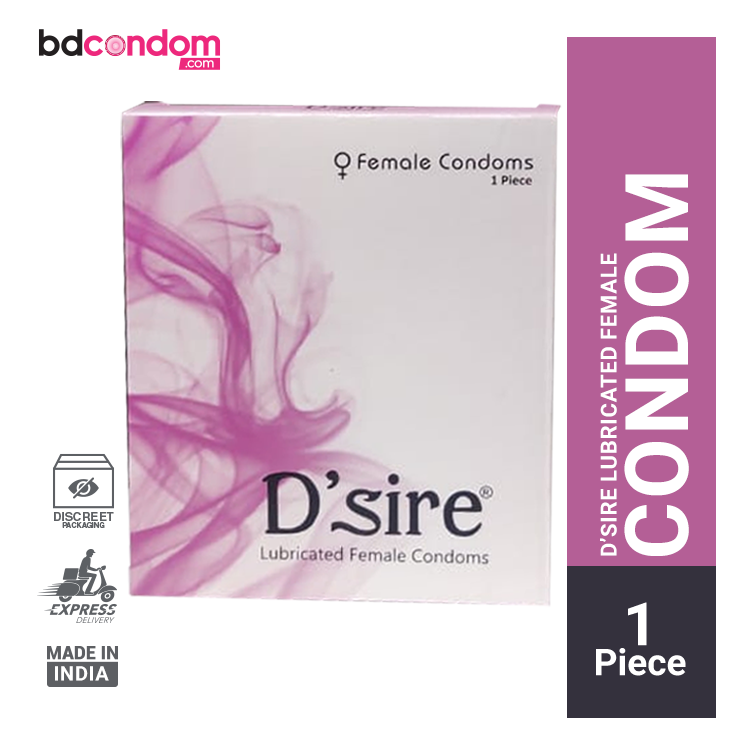 Female Condom Dsire Lubricated Condom For Women - 1Pcs Box - Condom (Made In India)