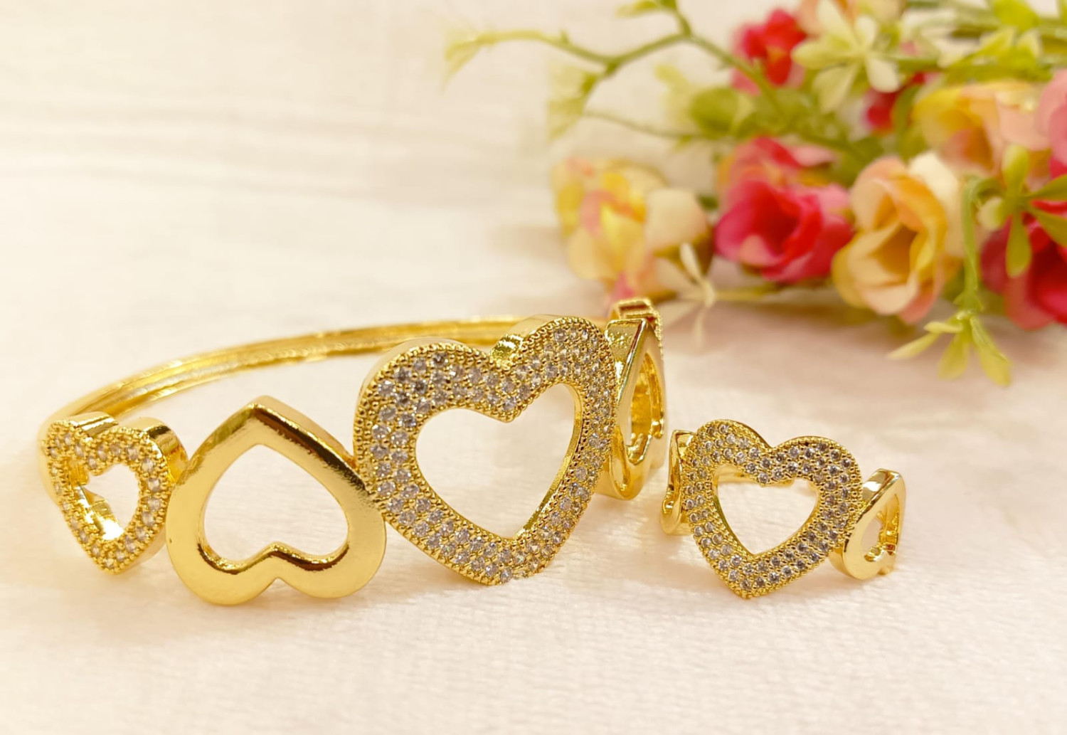 ব্রেসলেট আংটি সেট  Breslet and Ring Set Adjustable