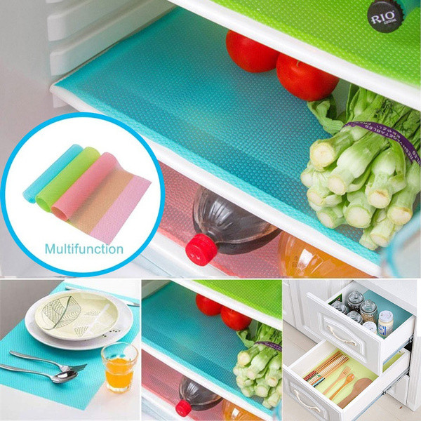 4PCs Refrigerator Pads Fridge Mats