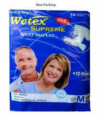 Wetex Supreme Apex Digital WETEX LARGE ADULT DIAPER ULTRA DRY SUPREME ( M 10 PCS)