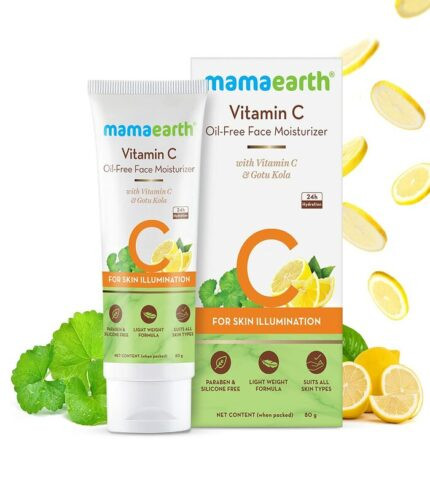 Mamaearth Vitamin C Oil-Free Moisturizer For Face with Vitamin C & Gotu Kola for Skin Illumination – 80 ml