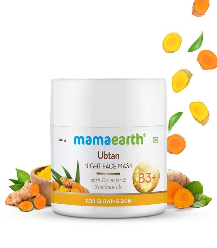 Mamaearth Ubtan Night Sleep Face Mask, Night Cream Gel with Turmeric & Niacinamide for Glowing Skin-100 g