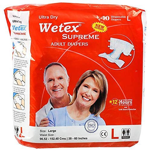 Wetex Supreme Apex Digital WETEX LARGE ADULT DIAPER ULTRA DRY SUPREME ( L 10 PCS)