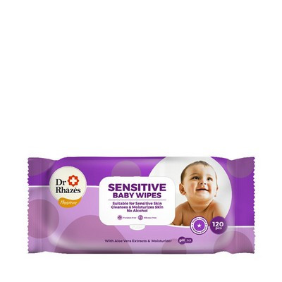 Dr Rhazes Sensitive Baby Wipes 120 piece