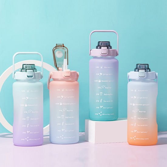 Kawaii 3D 2L Motivational Water bottle