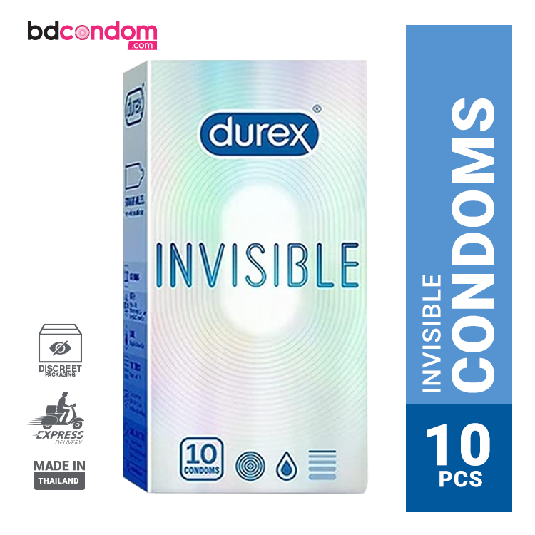 Durex Invisible Super Ultra Thin Condom - 10Pcs Pack(Thailand)