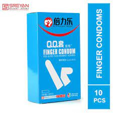 QQ Finger Small Condom Feel Better Than Wearing Nothing (Cool Mint) Condoms - 10's Pack