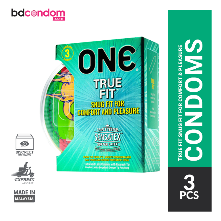 One True Fit 49mm Perfect For Comfort and Pleasure Condom - 3Pcs Pack(Malaysia)