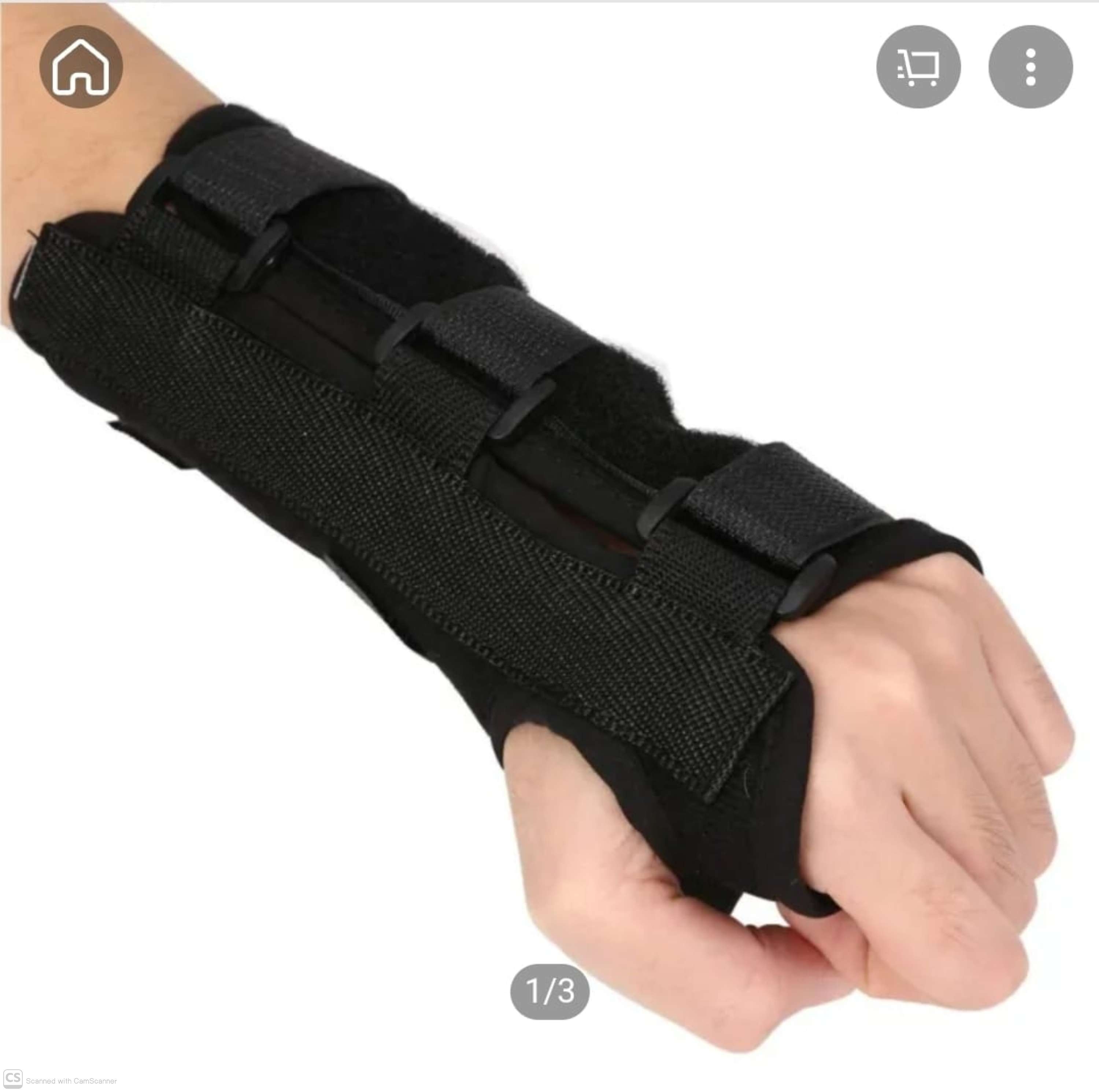 Wrist Splint for Carpal-Tunnel Syndrome, Adjustable Compression Wrist Brace for Right and Left Hand, Pain Relief for Arthritis, Tendonitis, Sprains