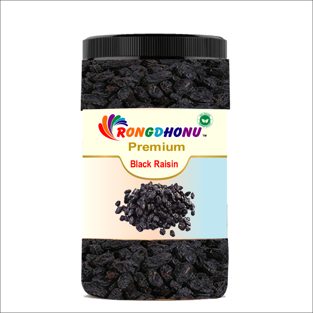 Rongdhonu Premium Black Raisin, Kalo Kismis -500gm