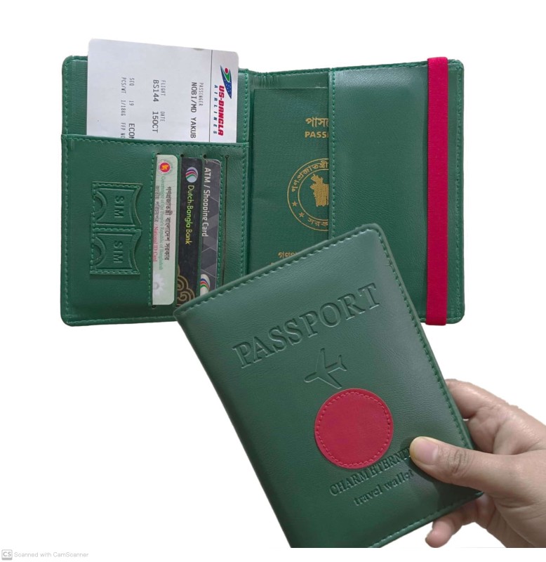 Leather Passport Covers Holder Wallet Case