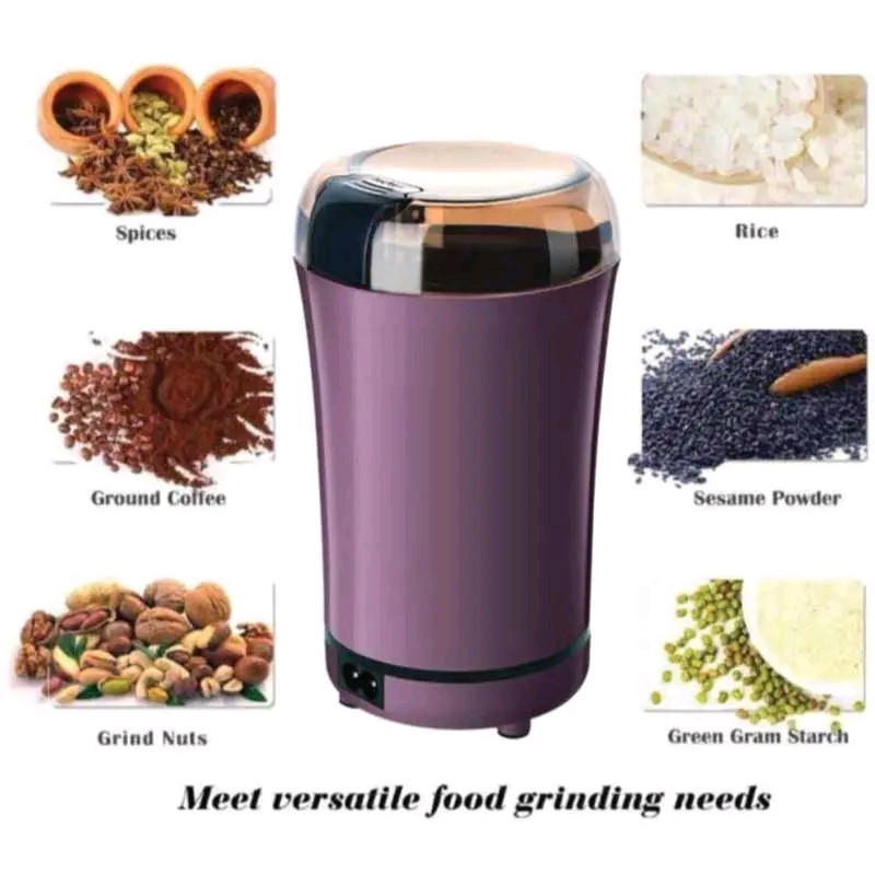 Mini Electric Blender Coffee Beans Chopper Superfine Powder Grinding Machine Milling Beans Grain Spices Electric Coffee Grinder Dry Mill Kitchen Grinder